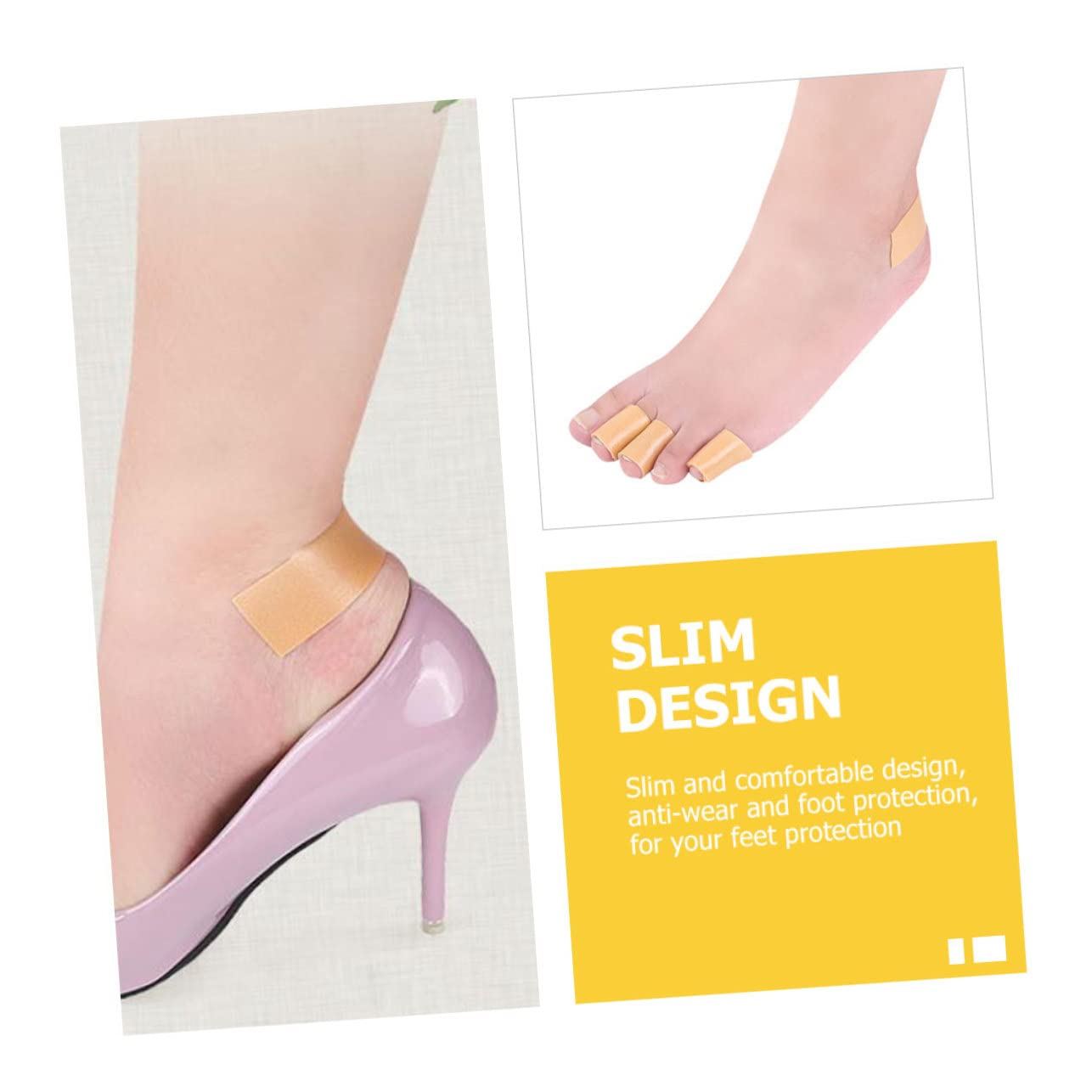 FRCOLOR 4 Sätze Anti-verschleiß-aufkleber Für High Heels Entferner Für Die Füße Anti-rutsch-band Brustband Platte Schuhreparatur Zehenpflaster Zehenband Fersenpatch Pe-schaum 6 Rollen * 4