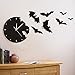 The Geeky Days A Bat Clock from The Escape Clock Bat Silhouette Silent Non Ticking Wall Clock Scary Bat Symbols Home Decor Contemporary Black Wall Watch