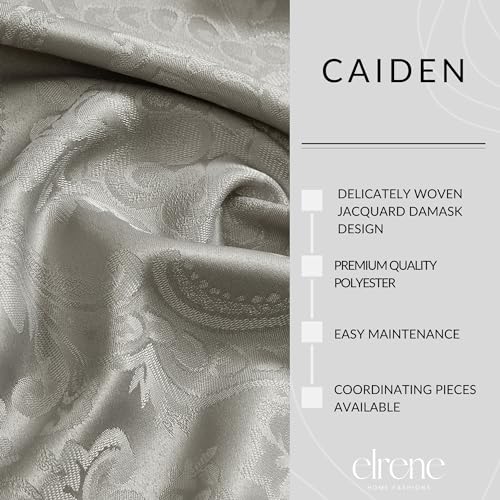 Threadmade Caiden Elegance Damask Tablecloth, Silver - 52" W x 52" L Square - image 3