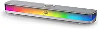 Soundbar Gamer Redragon Neo RGB Cinza USB Tipo-C Falantes Duplos 2x5W RMS com Roda de Volume Revestimento em Tecido GS515G