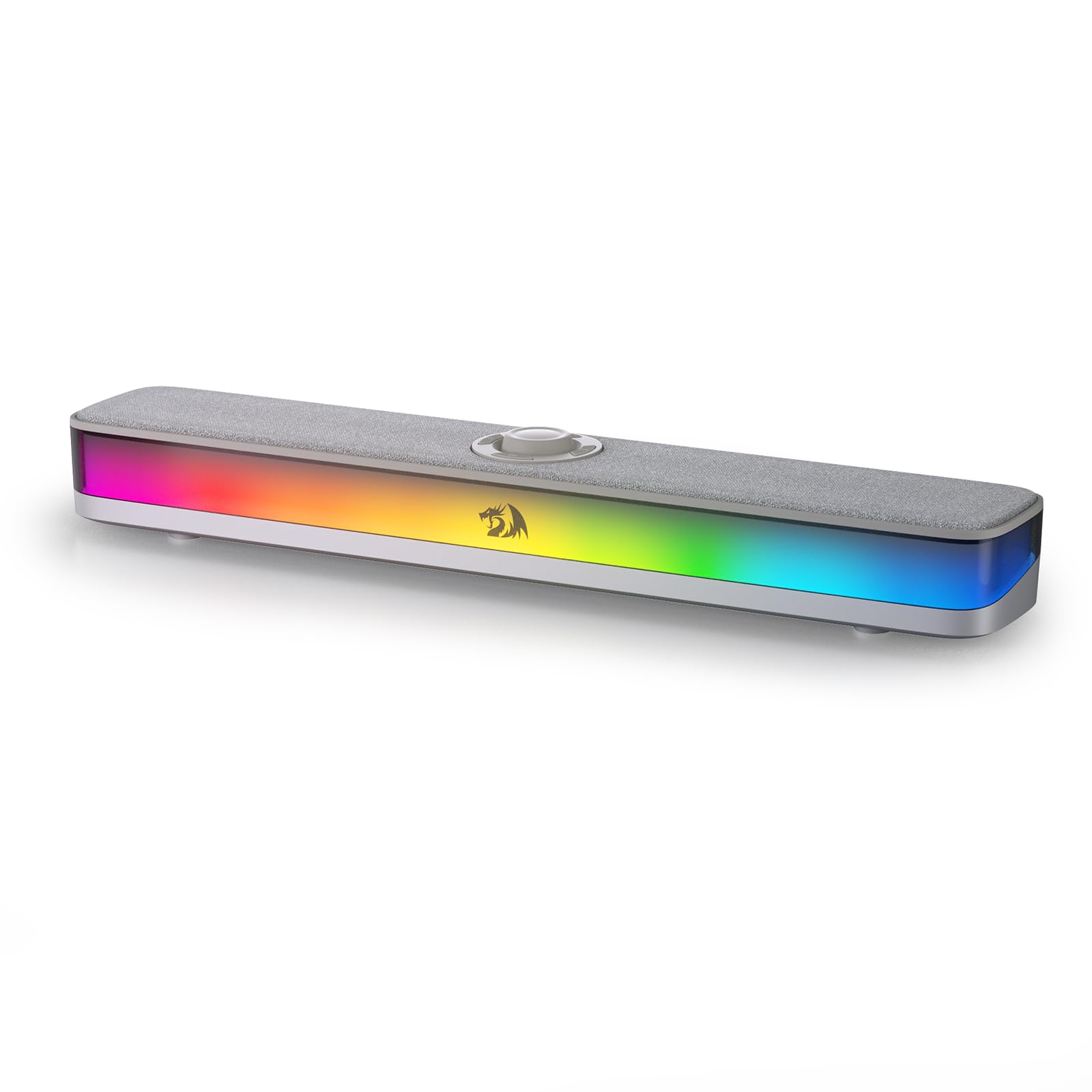 Redragon GS515 Barre Son Bureau RVB BT 53 USBC Gris | Barre son bureau RVB son stereo 20 BT 53 connexion stable alimentation USBC USB design compact gris