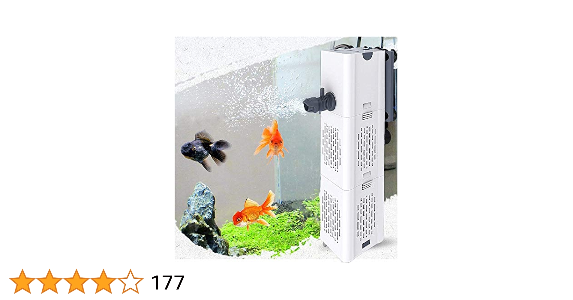 濾過槽、水中ポンプ、濾過材 Yaubay 8W 水槽フィルター 40L-200L水槽適用 静音 水中ポンプ
