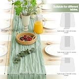 Bieżnik z Gazy Szalwiowy, 300 x 90 CM Bieżnik Stylu Boho Wesela Przyjęcia Urodzinowe, Baby Shower, Boże Narodzenie i Sylwestra Dekoracja Stołu