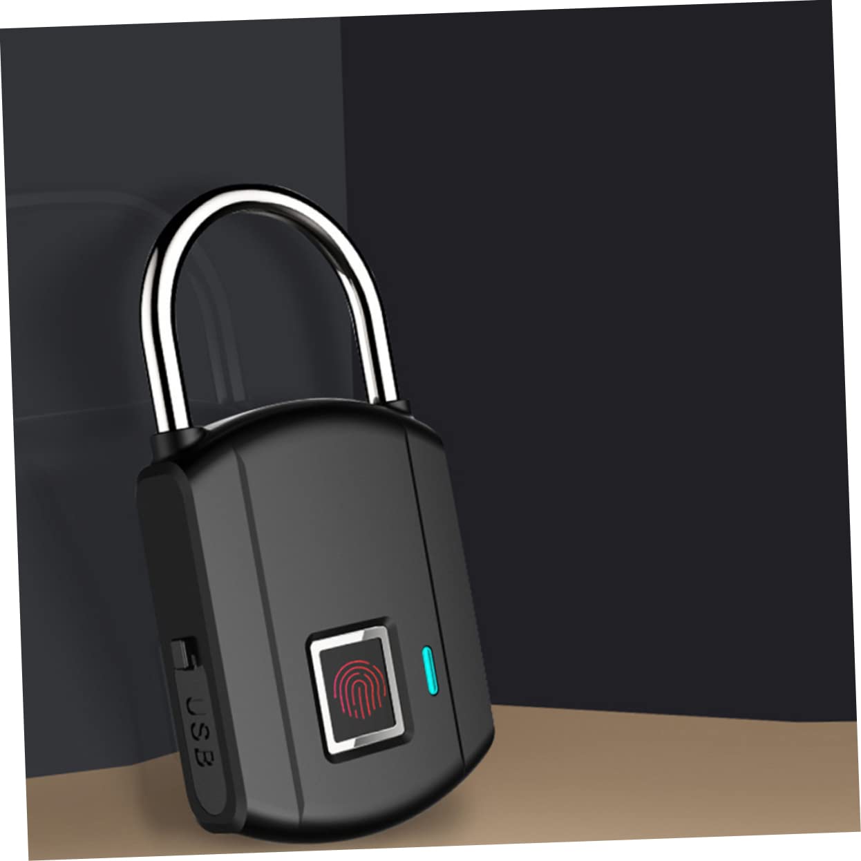 UKCOCO Candado De Huella Dactilar Recargable De 3 Piezas: Cerradura Antirrobo Para Puerta Gabinete Mochila Fácil De Transportar Gran Capacidad.