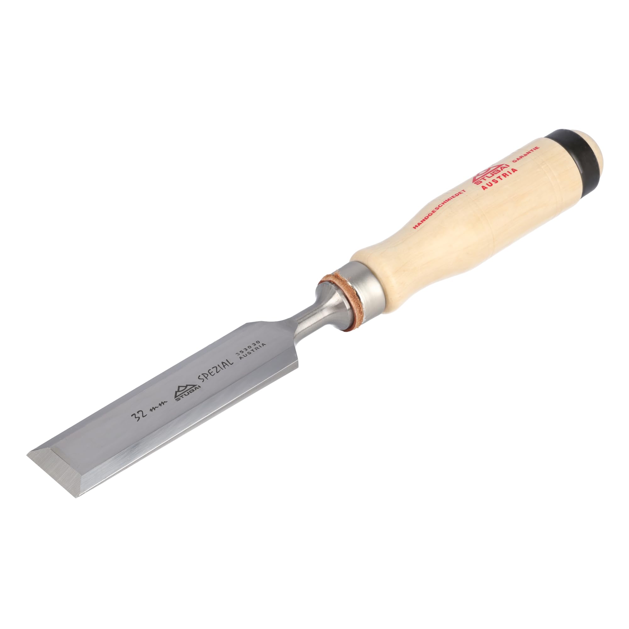 Stubai 353030 "Swedish Type" Special Wood Chisel with Wooden Handle, Beige/Silver, 32 mm