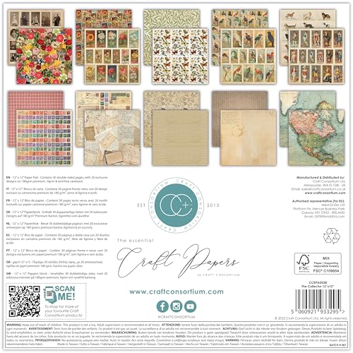 Papier pour scrapbooking Craft Consortium pour immortaliser vos plus beaux souvenirs