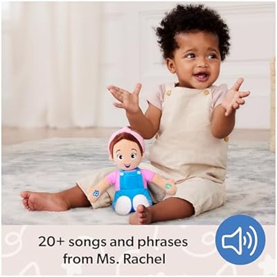 Ms. Rachel Official Speak & Sing Doll, 16 Tall Interactive Toy with 4 Songs & 16+ Phrases, Toddler Toys for Girls & Boys Ages 6 Months to 3+ Years.