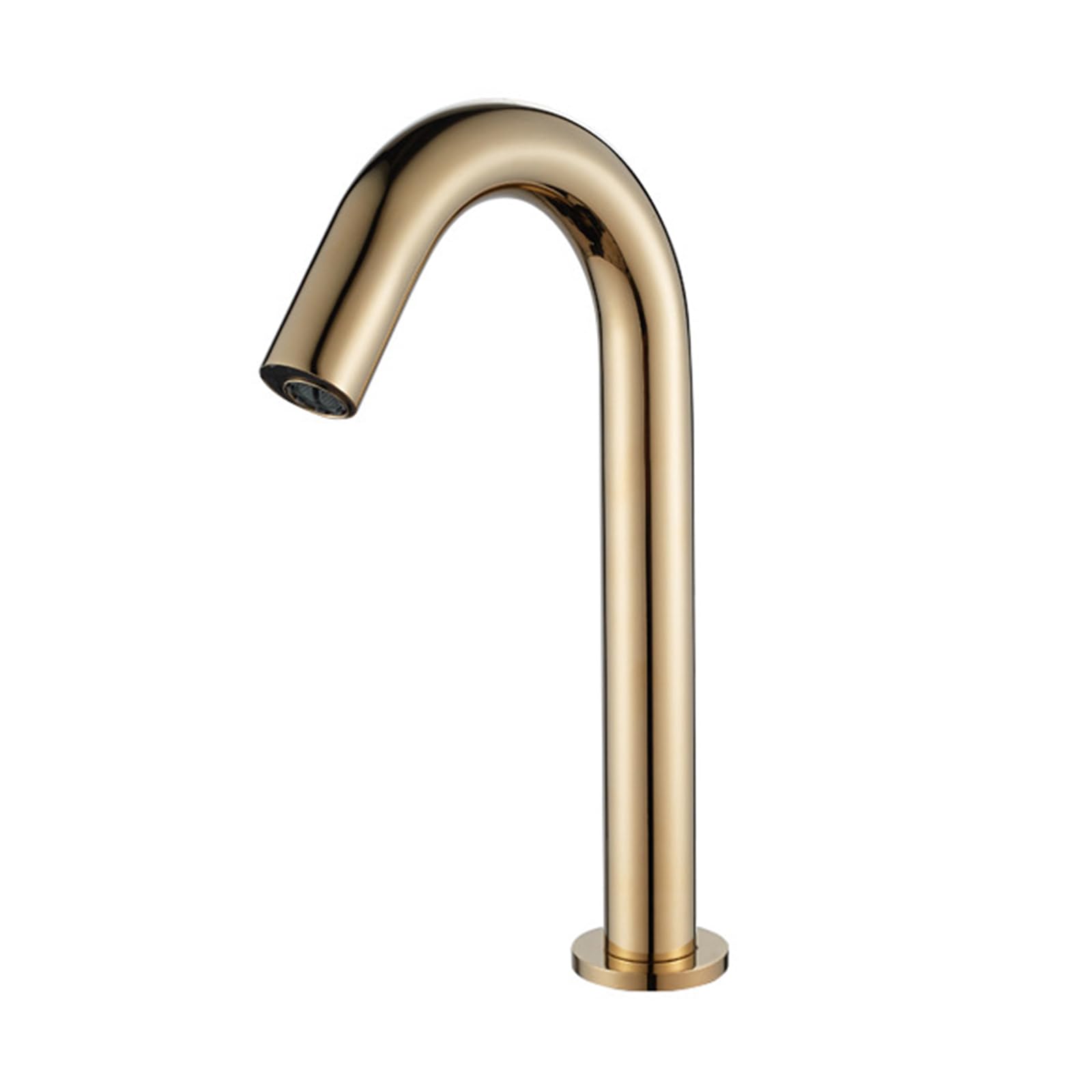 ZYCHSJXA Touchless Basin Tap Bathroom Taps Mixer Sensor Faucet Battery Gooseneck Spout Brass,Gold,Middle