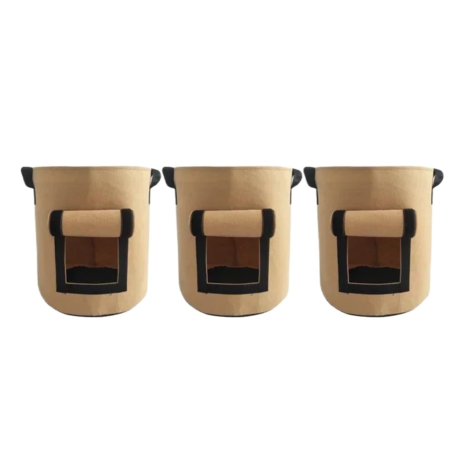 Stofftopf 5/10 Gallonen Pflanzenzuchtbeutel | For den Gemüsekartoffelanbau(Camel-3PCS,5Gallon)