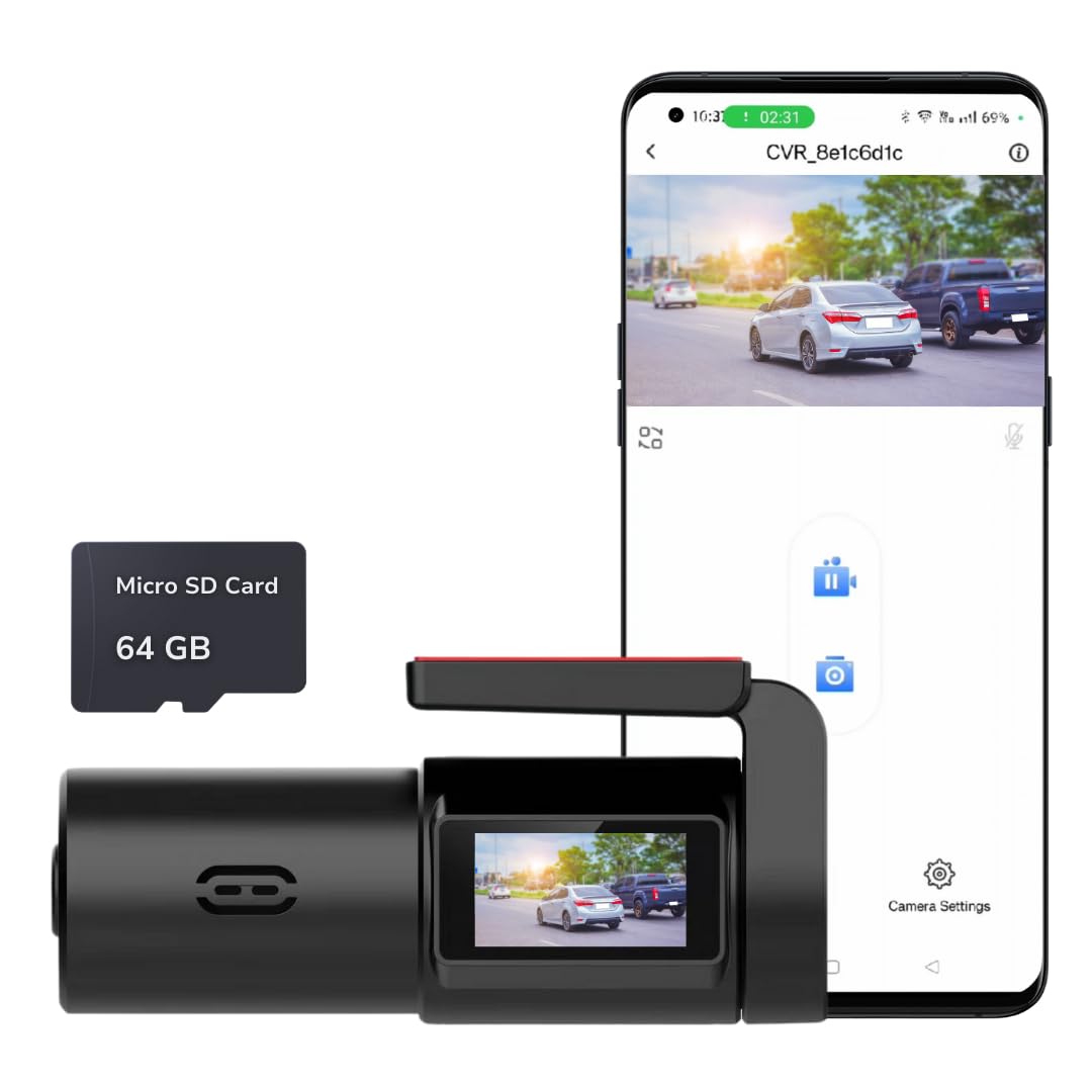 [New Launch] Woodman Car Dash Camera - Focus+ with Micro SD Card 64GB | FULL HD Front Dashcam | Free Hardwire Kit | 1" Display | 24x7 Parking Monitoring | 360 Lens | India KA Brand (With SD Card 64GB) (B0DGRZRCST) Amazon Price History, Amazon Price Tracker
