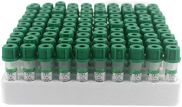 Vacuum Blood Collection Test Tubes, 100-Pack Disposable with Separating Gel and Clot Activator for Serum Separation, PRP Preparation and Lab Use