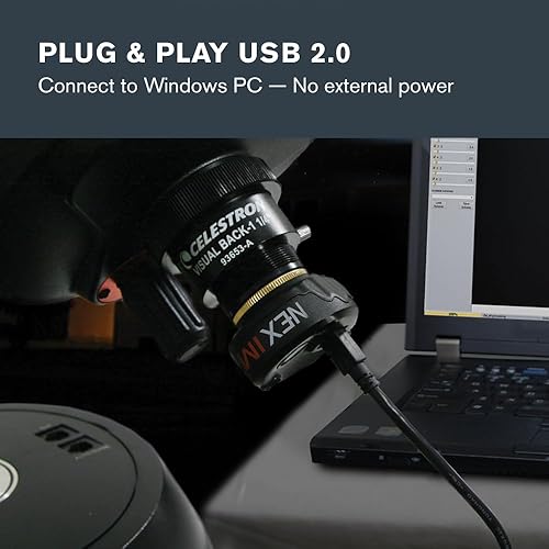 Miniatura 4 de Celestron NexImage 5 Solar System Imager - Cámara de astronomía para luna, sol y planetas - Cámara a color de 5 MP para Astroimagen para