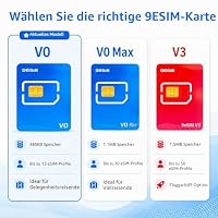 9esim v0 esim Adapter für entsperrte Android-handys internationales Reisen Europa usa Japan China unbegrenzte Daten SIM Karte vorgestanzt für einfache verwendung (Physical eSIM Karte) – Ansicht 4