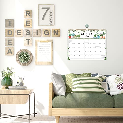 Calendar 2023-2024 - Jul. 2023 - Dec. 2024, 2023-2024 Wall Calendar, 18-Month Calendar, 15" X 11.5", Twin-Wire Binding + Hanging Hook + Thick Paper + Unruled Blocks With Julian Dates - Plants #TOP6