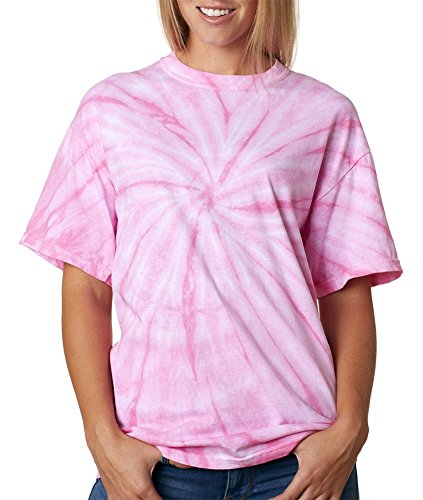Gildan Tie-Dye Adult Vat-Dyed Cyclone Tee - Pink - 2XL
