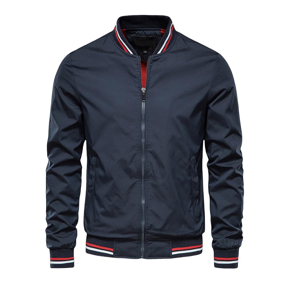 Chaqueta para Hombre, Manga Larga Chaquetas Chaquetas Ligeras Y Transpirables Cortavientos Abrigos Deportivos Informales para Correr.