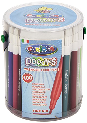Carioca Joy Filzstifte, feine Spitze, abwaschbar, Dose mit 100 Stück
