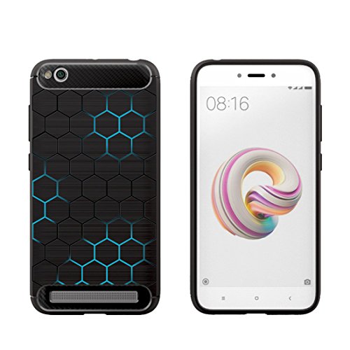 Image of MTT Carbon Fiber Texture Rugged Armor Back Case Cover for Redmi 4A (Hexagon 01)