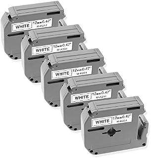 Freshworld Compatible Label Tape Replacement for Brother P-touch M Tape 12mm 0.47 Inch