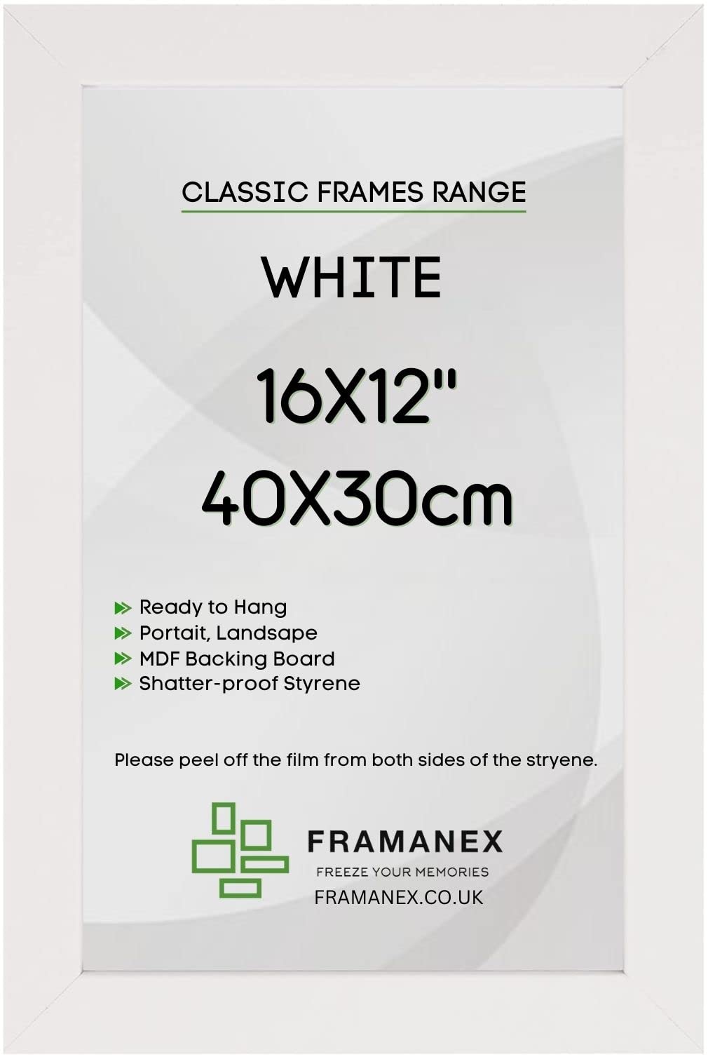 FRAMANEX Modern White Colour 40X30 CM Picture Photo Poster Frames | 30X40 CM Rectangle Picture Frame | Wood Finish Photo Frame โ image 1