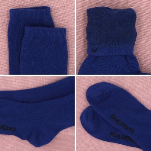 Image of BambooMN Unisex Men and Women's Rayon from Bamboo Wool Blend Athletic Crew Socks for Home, Travel, Work and Sport, 2 Pairs