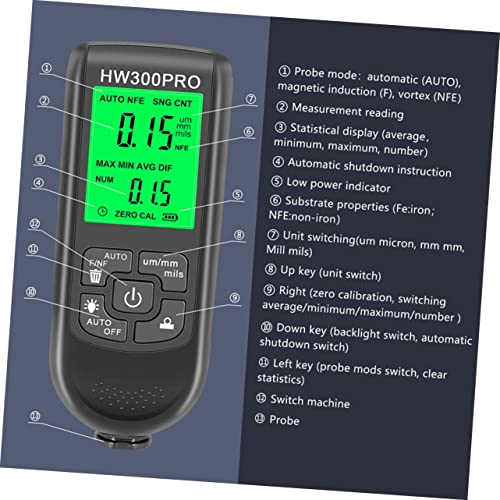 Medidor digital de espesor de recubrimiento para automóvil Cabilock, medición no destructiva, alta precisión, ligero y portátil miniatura 3