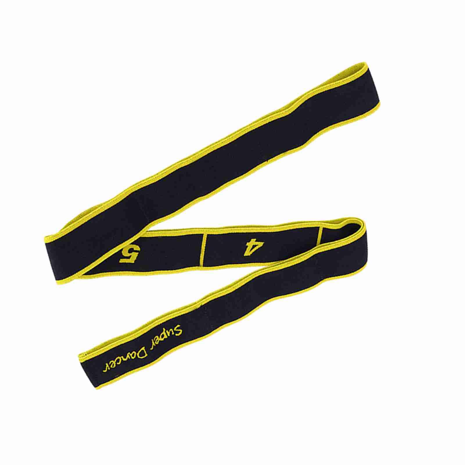 Yoga Band Elastic Stretching Belt for Latin Dance Fitness Workout 8 Loops Pilates Gymnastics Warm Up (Red) (Blue) (Yellow)