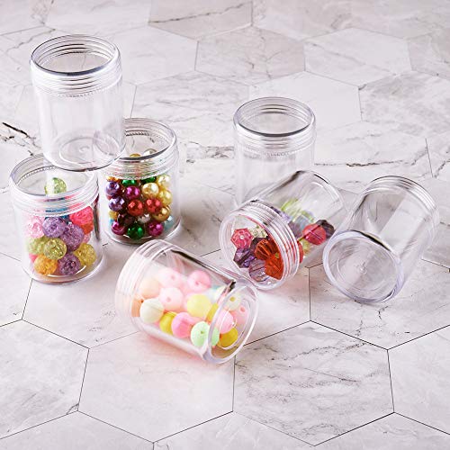 Image of Magibeads 10Pcs Clear Plastic Bead Containers with Lids 1.97 x 1.54 Inches Travel Size Seed Bead Cylinder Bead Organizer Box Diamond Painting Storage Containers 20ml Capacity