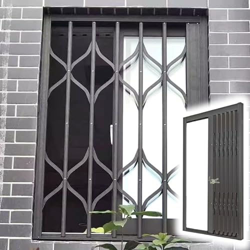 Rejas antirrobo plegables para ventanas baja altura y protección infantil en dormitorio