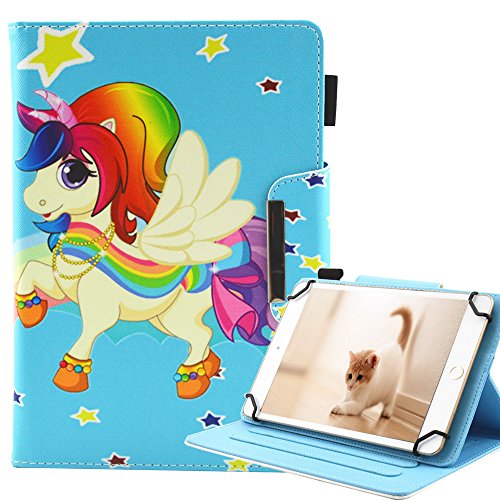 A-BEAUTY - Funda universal para tablet Galaxy Tab 3 7.0/Tab 4 7.0/Tab A 7.0/Kindle Fire 7/Huawei Mediapad T3 7.0 y más 7 Estrella unicornio