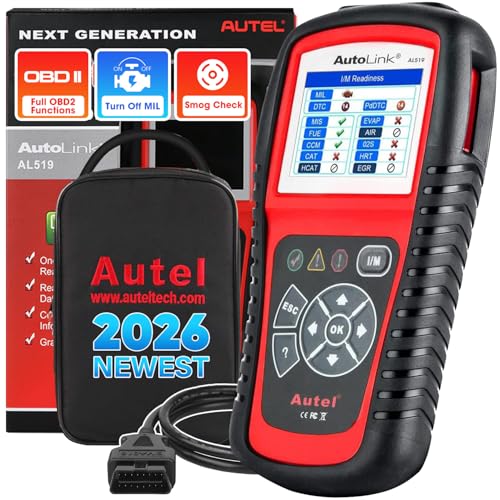 Autel AutoLink AL519 Car OBD2 Scanner, Classic Enhanced Mode 6 Engine Fault Code Reader OBDII CAN Diagnostic Scan Tool, One-Click Smog Check, DTC Lookup, Upgraded of AL319, Lifetime Free Update