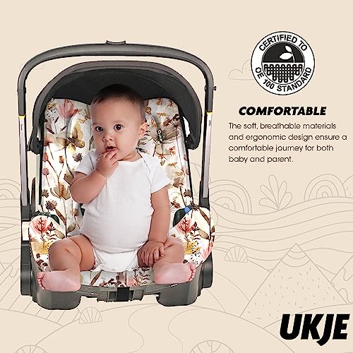 UKJE Funda Protectora para Asiento de Coche y Carriola Compatible con Doona Car Seat - Forro de Algodón para Asiento de Bebé - Accesorios para Asiento de Coche de Bebé (Wilde Flowers)