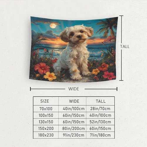 Tapiz de pared de perro tierno: decoración estética 3D para tu hogar 6