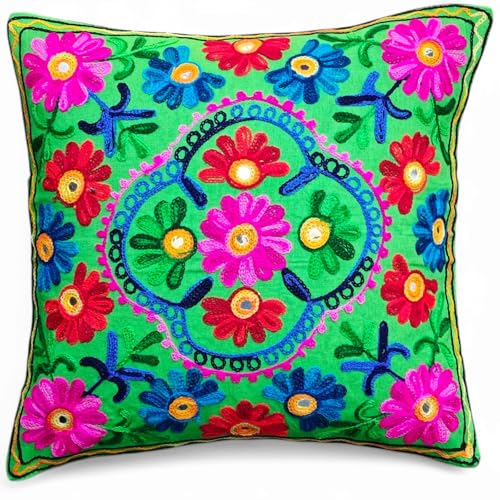 Kissenbezüge, dekorativ, bestickt, Mandala-Blumenmuster,...