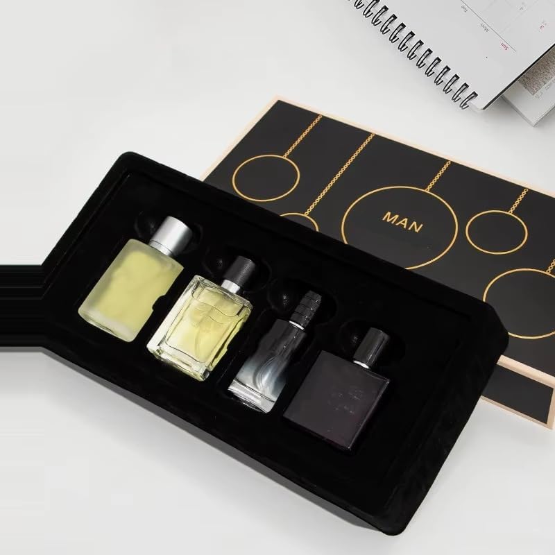 Miniatura 6 de Set de 4 piezas de perfume de regalo para hombres, Eau De Parfum para hombres, set de perfume de fragancia fresca de larga duración, artículo de