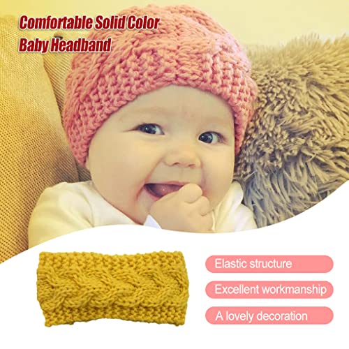 SUWIAKLALL 3 PCS Faixa de cabelo de acessório de roupa elástica para bebê para exterior amarelo