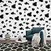 Cow Print Stickers - 10 Sheets 280 Pieces Black Vinyl Adhesive Cow Spot Pattern Print Wall Art Decals for Kitchen Bathroom Bedroom Living Room Home Nursery Classroom Wall Décor