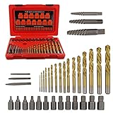 ABN Lot de 35 extracteurs de vis dénudées, kit d'extraction de boulons endommagés pour vis cassées, boulons, goujons