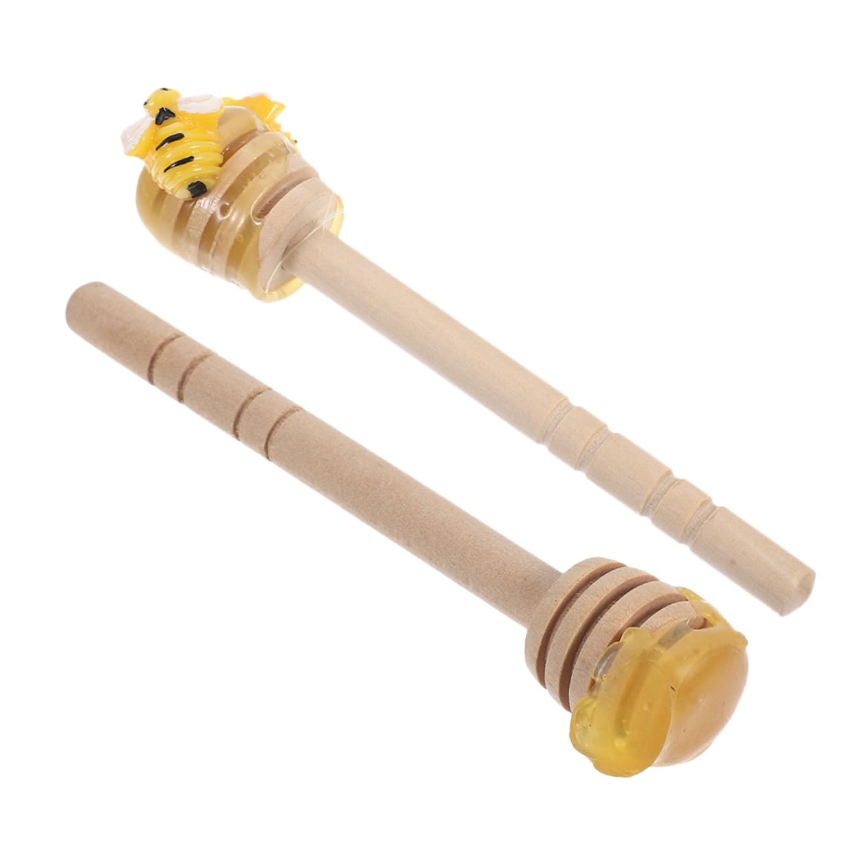 PRETYZOOM Honey Stirrer Stick Set Wooden Honey Dippers Decorative Mini Stirring Rod for Wedding Party