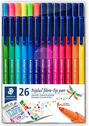 STAEDTLER 323 SB20 Triplus Colour Fibre-Tip Pens, 1.0mm - Assorted Colours (Pack of 20)