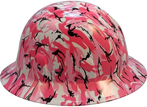 Texas America Safety Company Pink Camo Full Brim Style Hydro Dipped Hard Hat