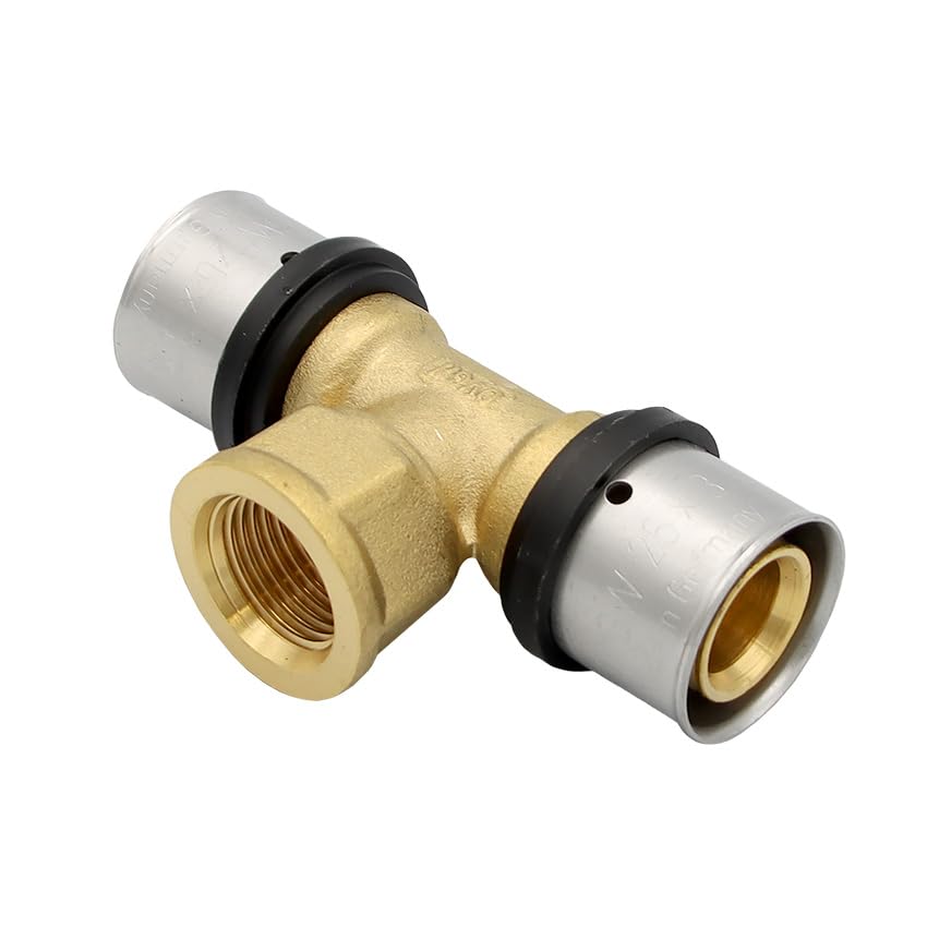 Produktbild von BOOPARTS Pressfitting T-Stück 26x26x26 Mm – Messing, TH-Kontur, Für Mehrschichtverbundrohre – Sanitär, Heizung, Trinkwasser