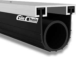 Garage Door Bottom Seal with Aluminum Track Retainer – 16.5ft Garage Door Weather Stripping Bottom Seal Track, Pre-Drilled Retainer Kit, Fits 8-20FT Garage Doors(1.57" Wide)