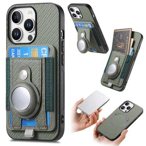 Coque iPhone 16 Pro anti-chute avec clip amovible et fente élastique pour carte bancaire