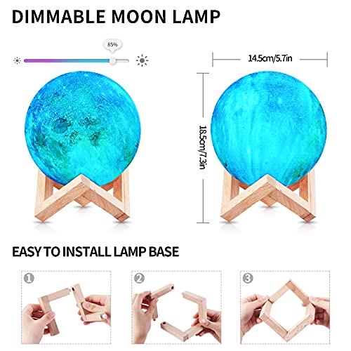 Nestling Luce Notturna Bambini, 16 Colori Regolabile Lampada Notturna per Bambini, USB Ricaricabile Lampada da Comodino a LED, per Camera da Letto, Cameretta dei Bambini, Soggiorno - Image 7