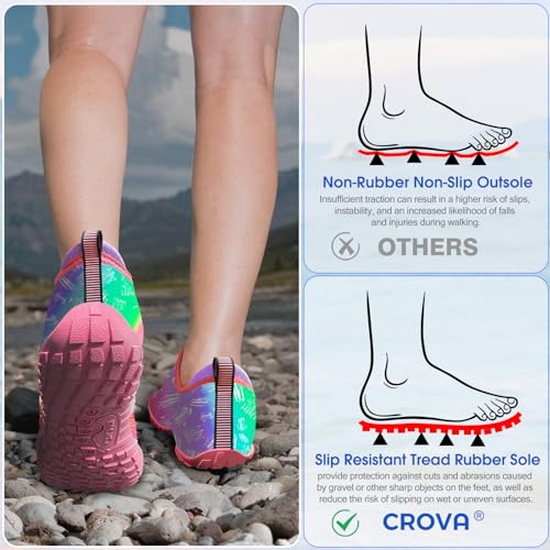 Image of Built-in Heel Grips Water Shoes for Kids Girls Boys Hiking Wide Barefoot Swim Beach Pool Big Kid