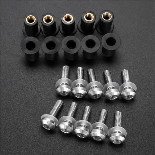 Pernos de parabrisas 5mm plata para solucionar vibraciones en moto SH125i