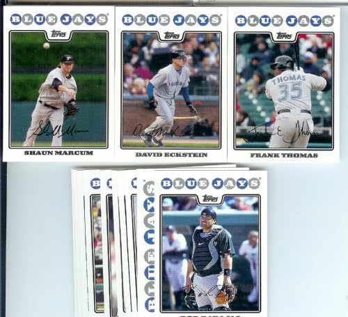Toronto Blue Jays Baseball Cards - 5 Years Of Topps Team Sets 2004,2005,2006,2007, 2008 - Includes ALL regular issue Topps Cards For 5 Years - Includes Stars, Rookie Cards & More