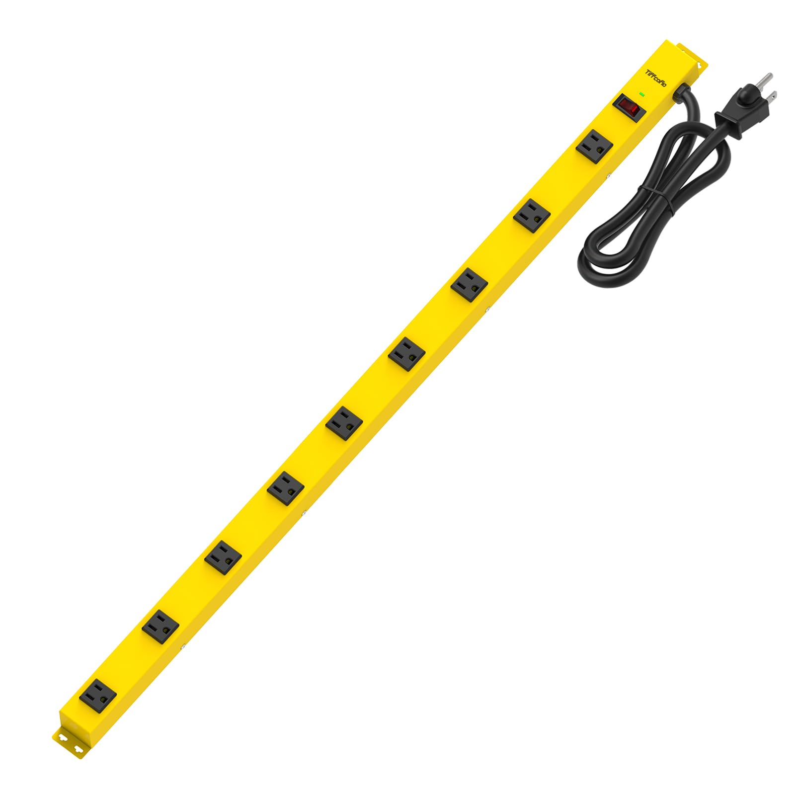 Photo 1 of TiFFCOFiO Metal Power Strip, 6 Widely Space Outlets, Wall Mountable Power Strip Surge Protector, 6 FT Extension Cord,15A/1875W, ETL Listed