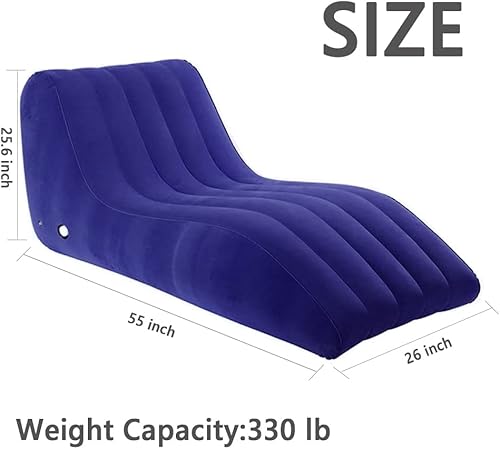 Miniatura 2 de ptlsy Silla inflable para adultos, sofá con bomba de aire para el hogar, sofá de aire, silla inflable multifunción para interiores, sala de estar,